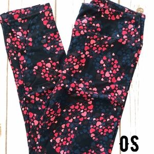 Lularoe Hearts Leggings - OS
